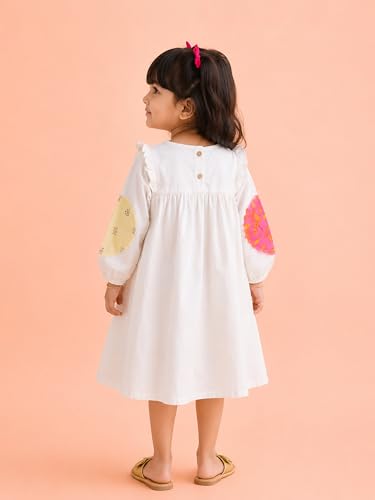 Image of Kidbea Girls Cotton Dresses | Stylish Printed & Checked Frocks | Party, Casual Summer Dress Collection for Kids