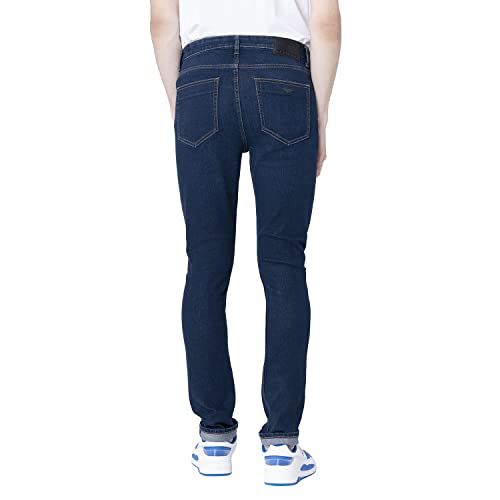 Image of Red Tape Men's Tinted Dark Blue Solid Skinny Jeans
