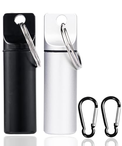 Morn Light 2 Pack Travel Spice Containers with Spoon Keychain,