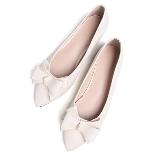 Image of SAILING LU Women's Bow-Knot Pointed Toe Ballet Flats
