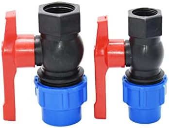 Hose Fittings 20/25/32/40/50mm PE Pipe Quick Connector Elbow Tee Diverter Plastic Ball Valve Coupler Farm Irrigation Water Pipe Fittings (Color : Plum)