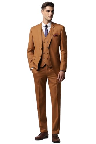 Image of Van Heusen Men's Polyester Blend Three Piece Suit-Dress Set