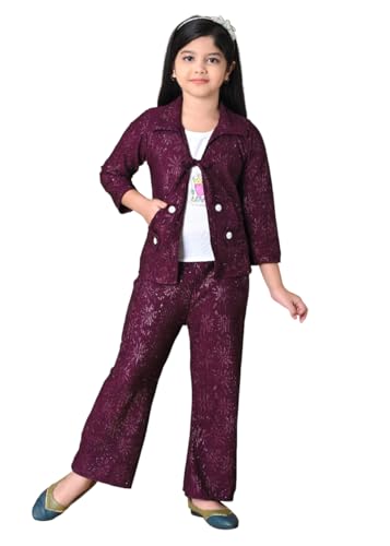 Image of Girls Sparkly Corduroy Co-ord Set, Jacket and Pants, Outfit, Formal Occasion Dress