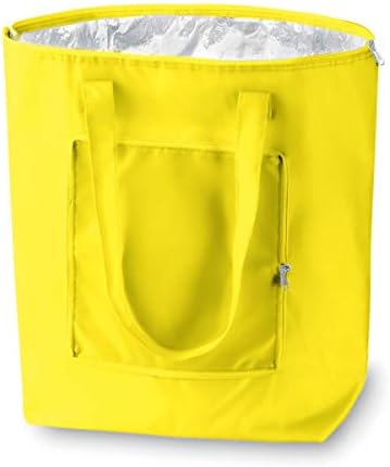 PromotionGift - Reusable Foldable Cooler, Shopping, Beach Bag Light and Durable, with Inner Aluminium Lining for Perfect Cooling Function - 25L (Baby Blue)