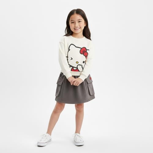 Evita ropa incómoda con conjunto Hello Kitty sudadera falda suave 4