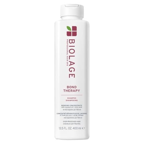 Biolage Bond Therapy Shampoo, Cleansing & Repairing, Enriched with Coconut Oil & Citric Acid, For Over-Processed Hair, 400ml