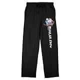 Regular Show Favorite Characters Men's Black Sleep Pajama Pants-Large