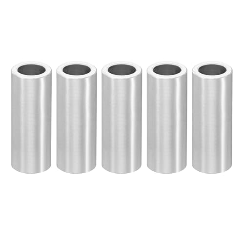 PATIKIL M4 Aluminum Spacers, 5 Pcs Metal Spacer Aluminum 4.1mm ID x 6mm OD x 16mm L Aluminum Spacer Screw Standoff Round for 5/32inch or M4 Screw Bolts