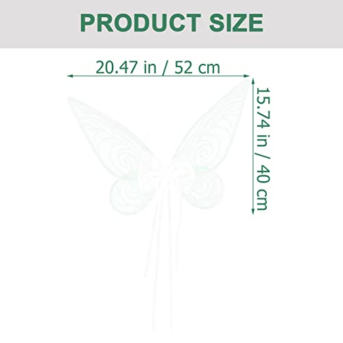 Amosfun Asas de borboleta para meninas, asas de fadas de Halloween com laço e tira elástica cosplay