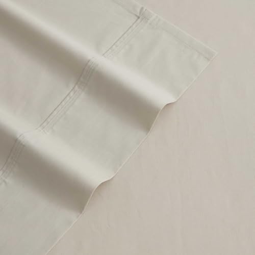 Image of Martha Stewart - Cotton Percale King Sheet Set with Pillowcases