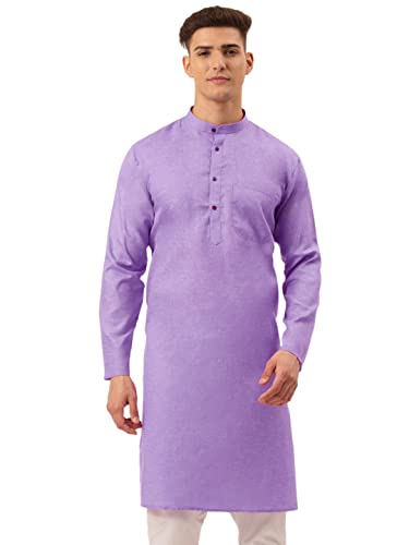 Image of Jompers Men's Cotton Ethnic Solid Kurta.