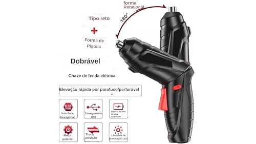 Parafusadeira furadeira chave de fenda eletrica de 3.6v furadeira/parafudadeira 3.6V kit parafusadei