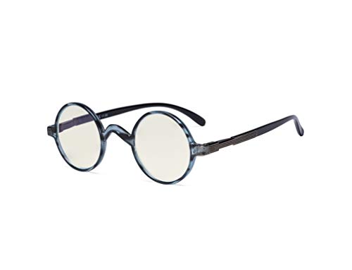 Image of Eyekepper Reading Glasses for Women Men, Blue Light Readers Round | Womens Circle Computer Cheaters, Mens Ladies UV /Bluelight Blocking Reader Eyeglasses,All-Day Comfort Spring Hinges for Screen