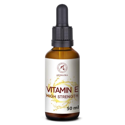Alta Resistencia Pura Vitamina E 50 ml - Concentrado Vitamina E Gotas - Natural - Base Cosmética - Vitamina E para el Cuidado de la Piel - para Cara - Cabello - Uñas - Belleza