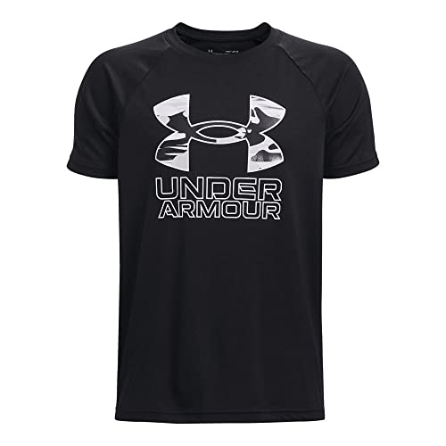 Image of Under Armour Boys' Tech Hybrid Printed Fill Short-Sleeve T-Shirt