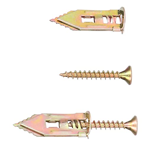 Image of Wall Anchors, Durable Simple Carbon Steel Hole Free Self Drilling Drywall Anchors Reasonable for Shelf