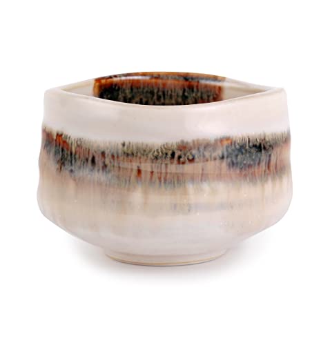 Fuji Merchandise Corp Japanese Matcha Tea Ceremony Chasen Green Tea Bamboo Matcha Chasen Whisk Scoop Whisk Holder And 21 Fl Oz Matcha Bowl 4 Piece Set,Beige #TOP1