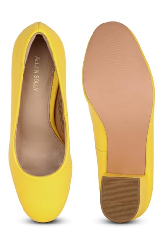 Image of Allen Solly Women Yellow Casual Heels