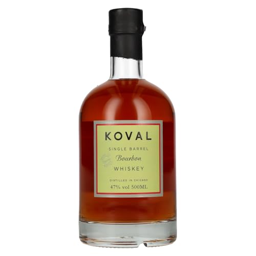 Koval I Bourbon Single Barrel Whiskey I Komposition von Mais und Hirse I 47% Vol. I 500 ml