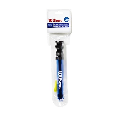 Wilson Ncaa Dual Action Pump 6' Needle, Palla Basketball Unisex-Adulto, Colori assortiti (blu / nero / rosso), Taglia Unica