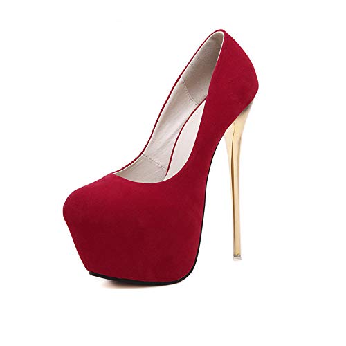 Escarpins rouges de 16 cm avec plateforme pour mariage - 2