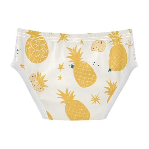 KLL Gold Glitter Pineapples Toddler Boys Comfort Underwear Breathable Children Undies2