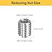 HARFINGTON 20pcs Thread Repair Inserts M8 x 1.25 Male to M5 x 0.8 Female Thread 10mm Long Stainless Steel Reducing Nuts Metric Self Tapping Sleeves Threaded Reducer Industrial Fasteners