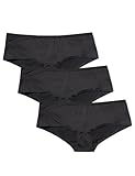 Tiefsitzender Bund Amazon-Marke: Iris & Lilly Damen-Hipster aus Mikrofaser, 3er-Pack, Schwarz (Schwarz), M, Label: M