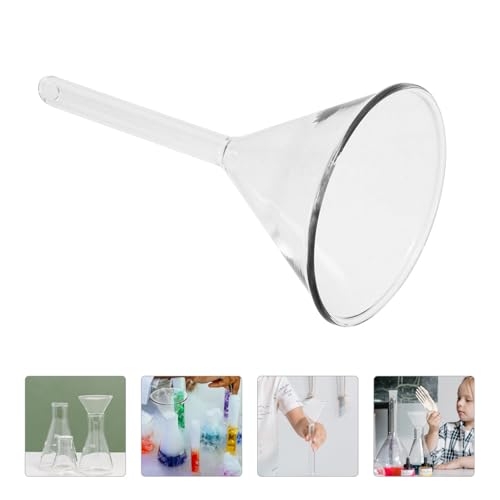 Embudo de vidrio para transferencia de polvo y química triangular de 30ml resistente al calor 6x 6