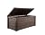 Keter Westwood 570L Storage Box, All-Weather Resin Deck Box and Stylish Outdoor Bench with Piston-Assisted Lockable Lid & Side Handles, Espresso Brown