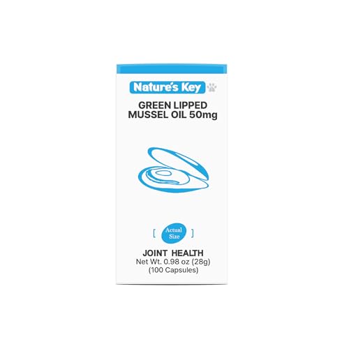 Image of Natures Key Green Lipped Mussel Oil 50mg(Fresh 6,250mg) for Dogs 100caps Made in Australia