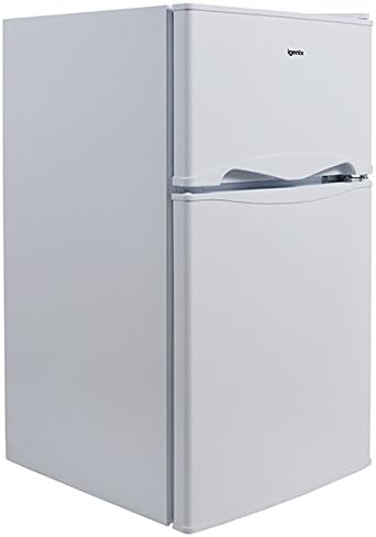 Igenix IG347FF Freestanding Under Counter Fridge Freezer with 2 Shelves and 1 Salad Drawer, Reversible Door, 47 cm Wide, White