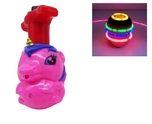 Image of BELOXY Unicon Spinning Top Magic Latto Flashing Plastic Magic Lattoo Non-Toxic Safe Spinning Top with LED Lights Music Attractive Toy Laser Toys Kids(Multicolor) (Unicon Spinning Top)