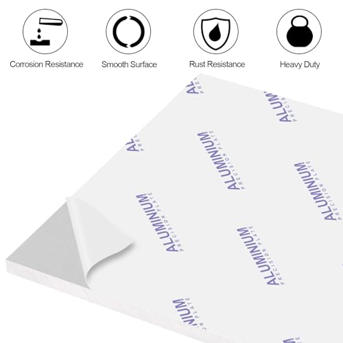 Lswteiz CEEDA-ALUSHEET-SILVER-1PC-231012 6061 T651 Aluminum Sheet Metal 12 X 12 X 1/2Inch (12.7Mm) Flat Plain Thickened Aluminum Plate Covered thumb #3
