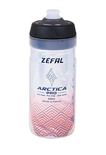 Zefal Unisex - Adult Arctica Pro 55 Water Bottle, Silver/Red, 550 ml