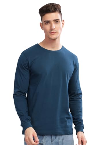 Image of ADRO Full Sleeve Tshirt for Men | Colorblock T Shirt for Men | 100% Cotton Tshirt | Full Sleeve Regular Fit T-Shirt | Men's Full Sleeves T Shirts