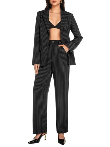 Chic Black Blazer and Pant Set for Bold Business Vibes