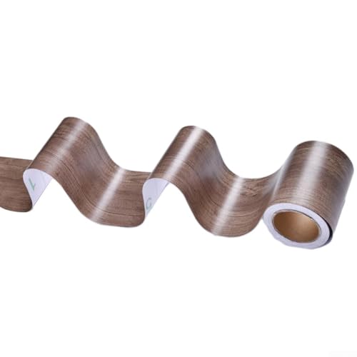 for HPLIVE Pack of 2 Wood Grain Skirting Board Door Stickers, Windowsill Stickers (Yellow Teak)