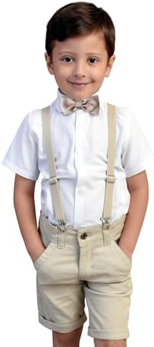 Conjunto Social Infantil Batizado Bermuda e Camisa Manga Curta