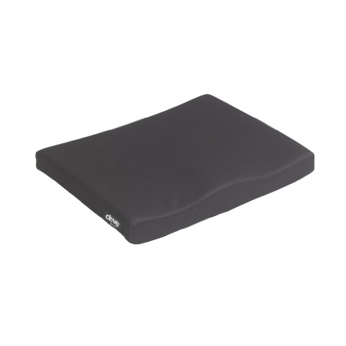 Drive Medical 14881 Molded Wheelchair Seat Cushion, Black, 20 Inch Wide
