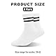 MOLIMOLI Sportsocken Damen 6er Set - Tennissocken Damen, Weiße Socken Damen, Socken Damen 39-42, Baumwolle - Socken mit Streifen, für Sport und Freizeit