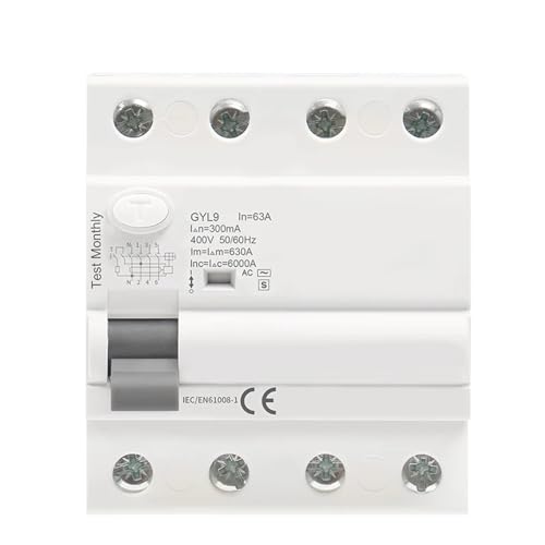 Interruptor disyuntor electromagnético GYL9 AC-S 2P 40A con retardo de tiempo RCD 100mA 3