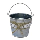 Seau à fleurs rétro : parfait pour les fleurs et les plantes pour décorer votre maison, robuste et résistant, il l'air joli rempli de fleurs .