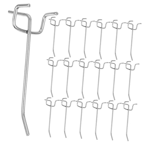 HEALLILY Tool Hooks for Pegboard 20 Pack Heavy Duty Iron Hooks Garage Organization Wall Storage