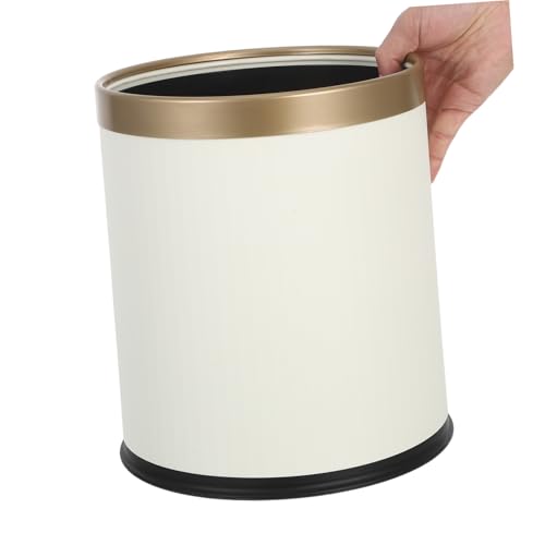 Poubelle blanche de cuisine à double compartiment pour tri sélectif - 4