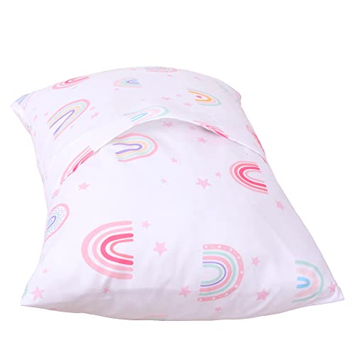 UOMNY Crib Bedding Set for Girls 3 Piece Baby Bedding Sets Pink Rainbow by UOMNY - Used condition - Image 5