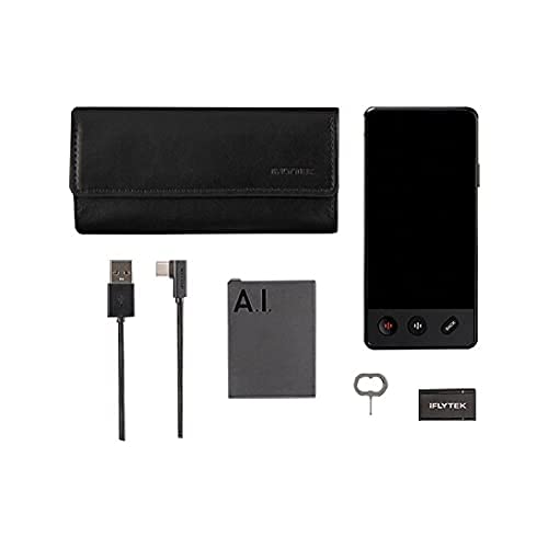 Iflytek Translator 4.0 Dual Screen Real Time Language Two-Way Translation Of English <> 14 Languages, Chinese 60 Languages For Travel, Business And Study. Offline (Black 4.0) #TOP5