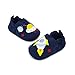 LAFEGEN Baby Boy Girl Walking Shoes Non Slip Soft Sole Infant Toddler Slipper Newborn Moccasins First Walker House Crib Sneaker Shoes, 01 Navy Rocket,18-24 Months Toddler