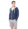 BANQERT Mens Hoodie "Basic Principle" | FAIR: incl. donation | Hooded Sweatshirt Zip Hoody | Blue , M Medium #1