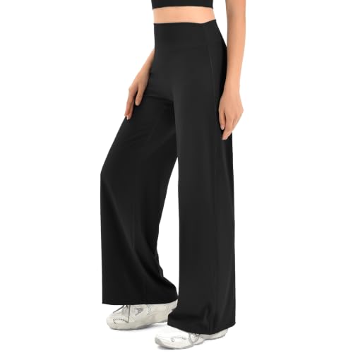 Stanpetix Women's Wide Leg Leggings Straight Leg Yoga Pants Black Large - image 2